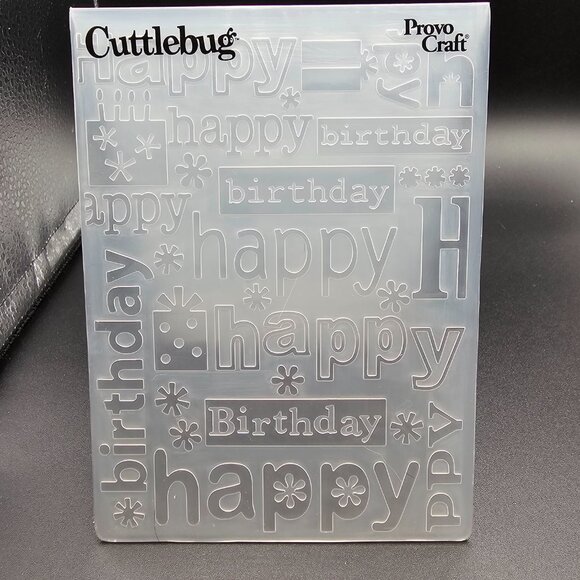 Stampin' Up Sizzix Cuddlebug Embossing Folders Lot of 4 Happy Birthday Valentine - Picture 5 of 5